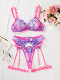 Starlight Bloom 4-Piece Lace Lingerie Set