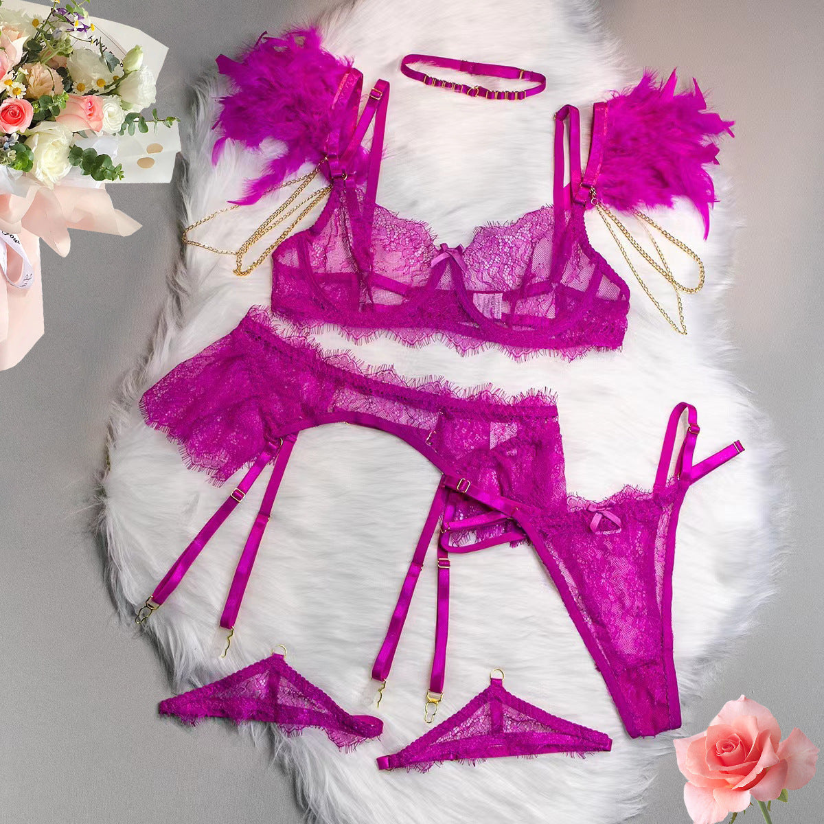 Fuchsia Reverie Lingerie Set