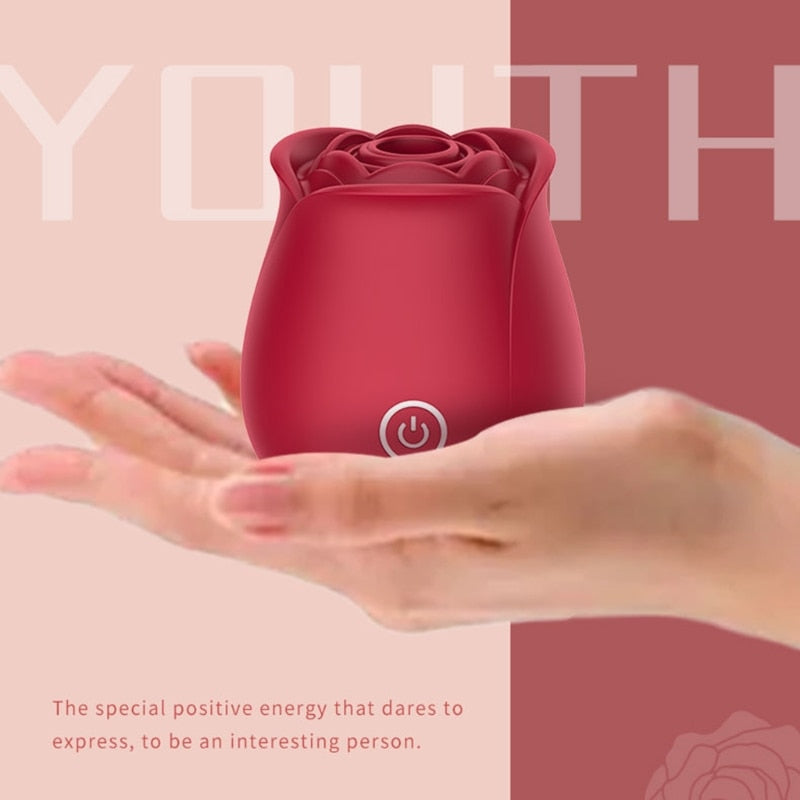 Velvet Kiss Rose Suction Massager