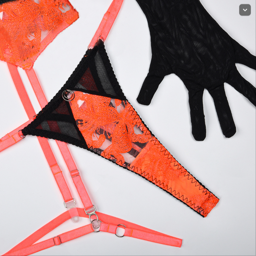 Ember Desire 5-Piece Lingerie Set