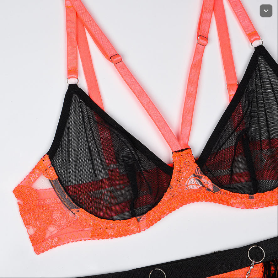 Ember Desire 5-Piece Lingerie Set